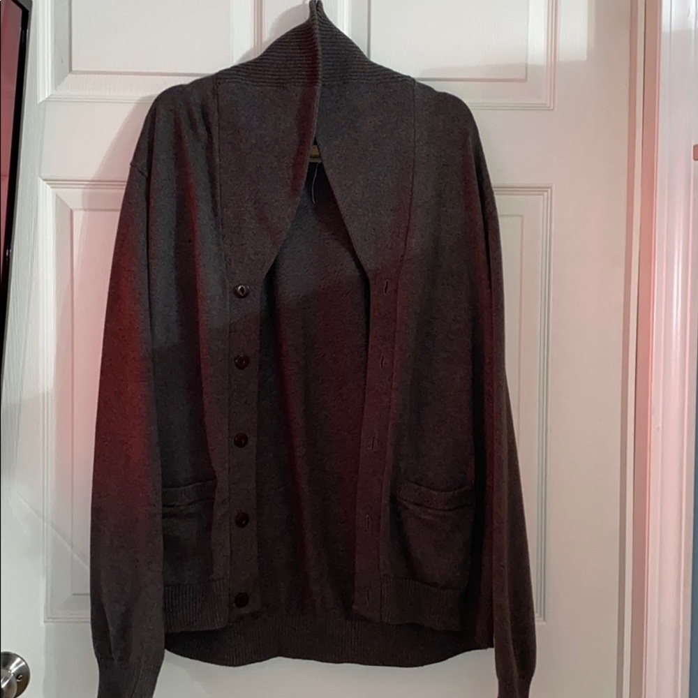 Mens button up sweater